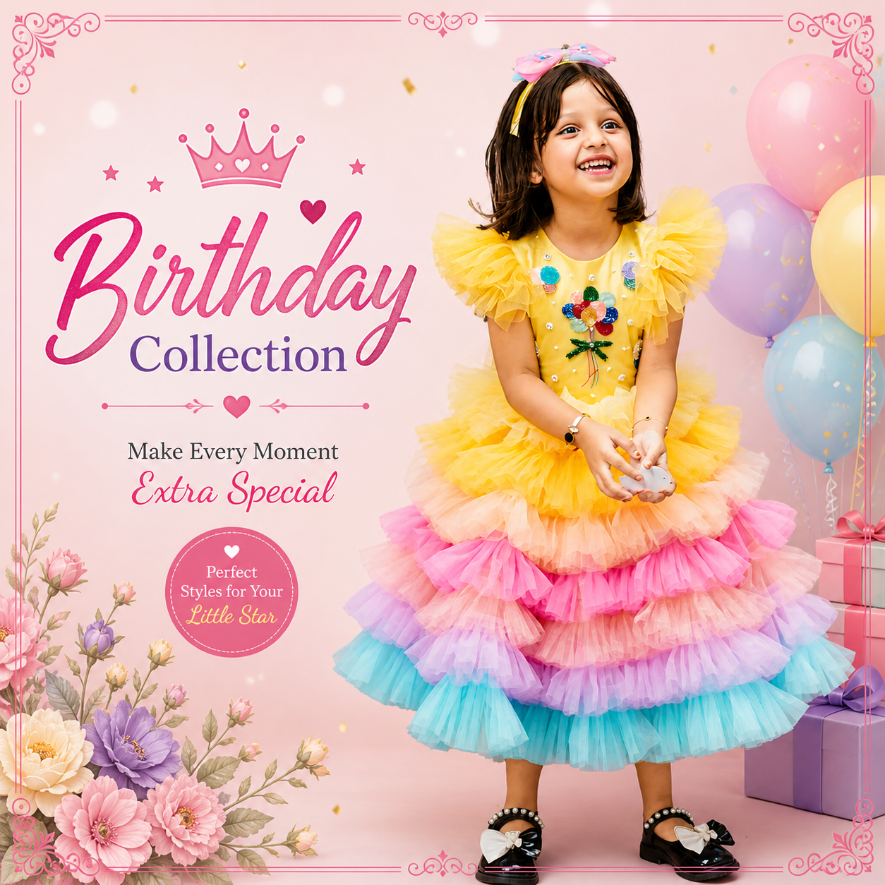Baby Girl Birthday Dresses Online India | Party Frocks & Gowns 3 Months to 7 Years Stanwells Kids Baby Girl Birthday Dresses Online India | Party Frocks & Gowns 3 Months to 7 Years Stanwells Kids