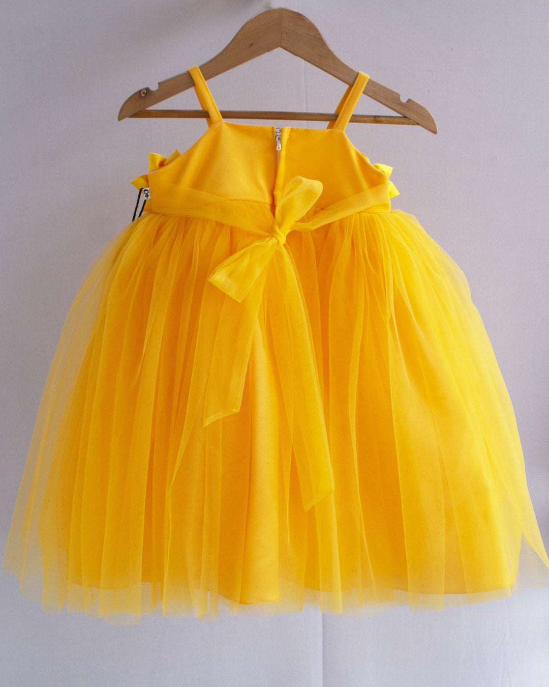 Sun Yellow Shade Shoulder Strap Pattern Sun Flower Theme Partywear Fro