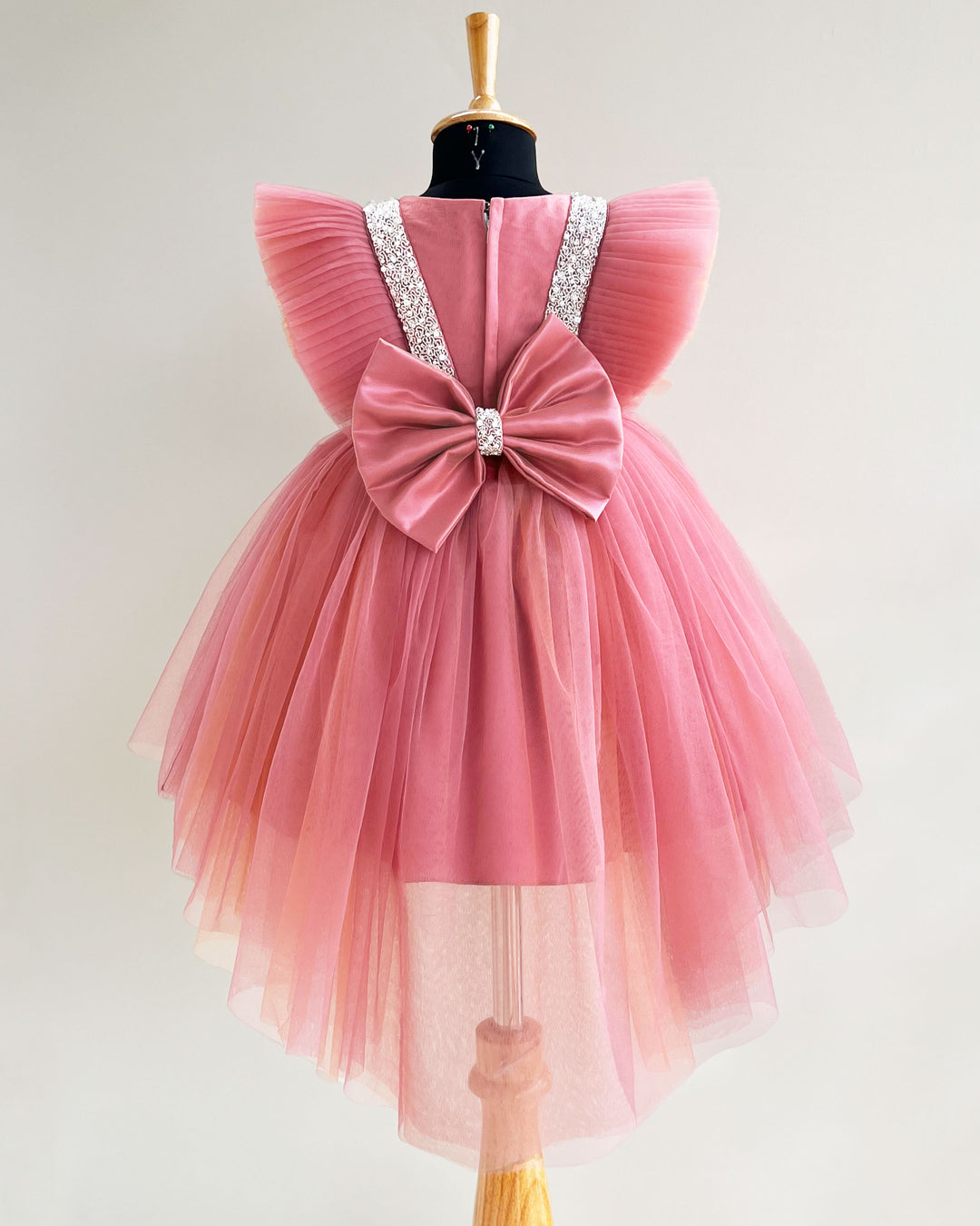 Blush & Coral shade premium Baby Girls Party Wear Birthday Frock-Sample
