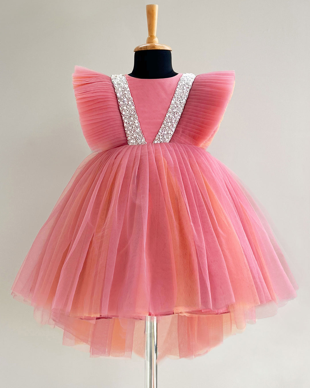 Stanwells Kids baby girl birthday dress with ruffles