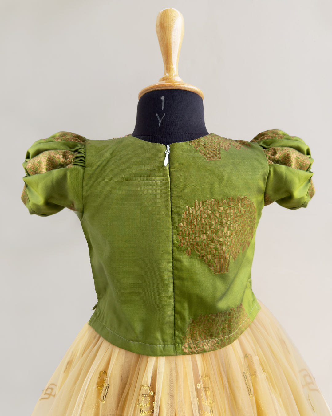 Olive green baby girl lehenga, birthday dress for baby girls, silk lehenga choli, kids ethnic wear, traditional baby outfit, toddler festive dress.