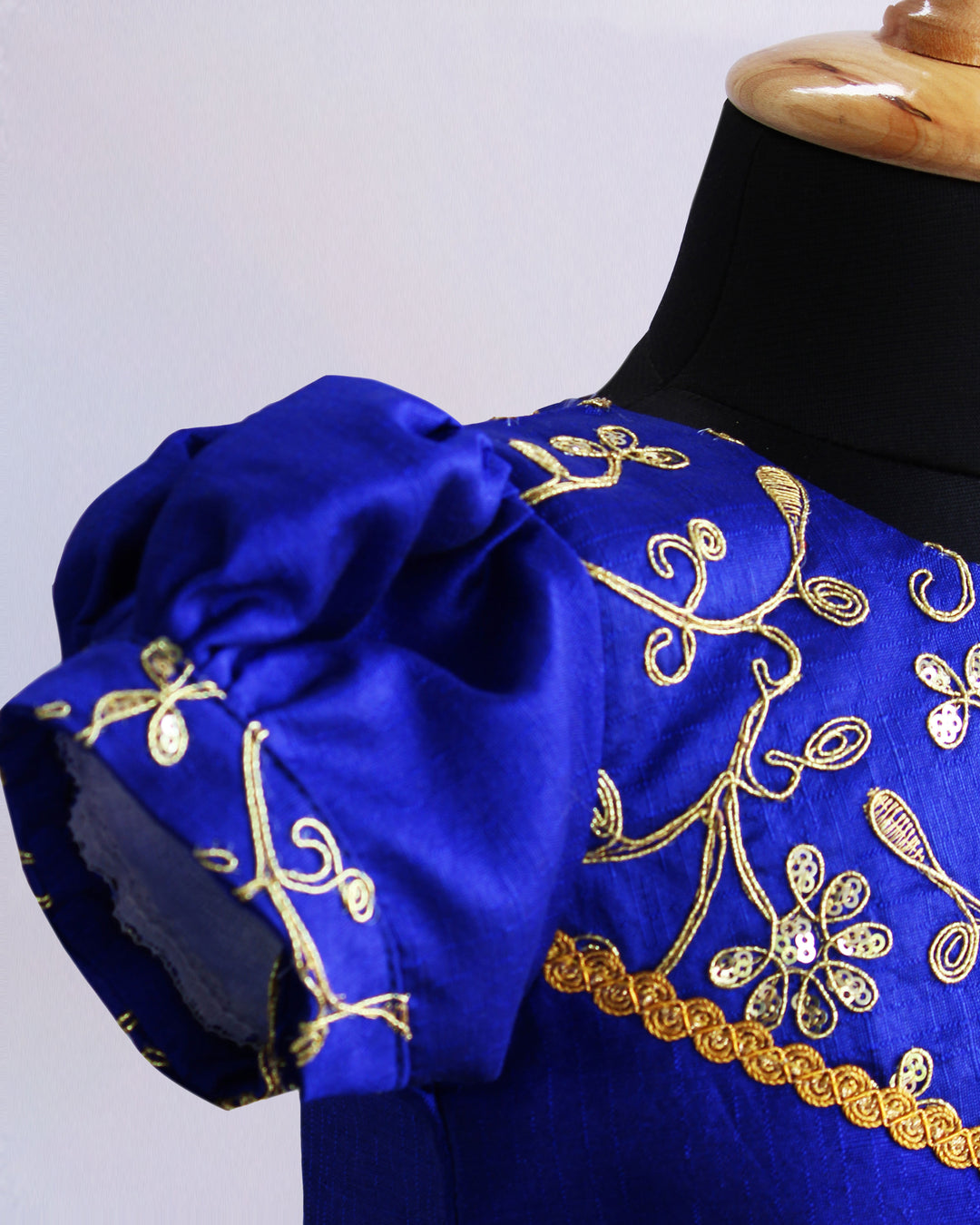 Rama green royal blue South Indian lehenga choli set for baby girls, birthday dress, ethnic wear for kids, sequins embroidery lehenga, Stanwells Kids collection