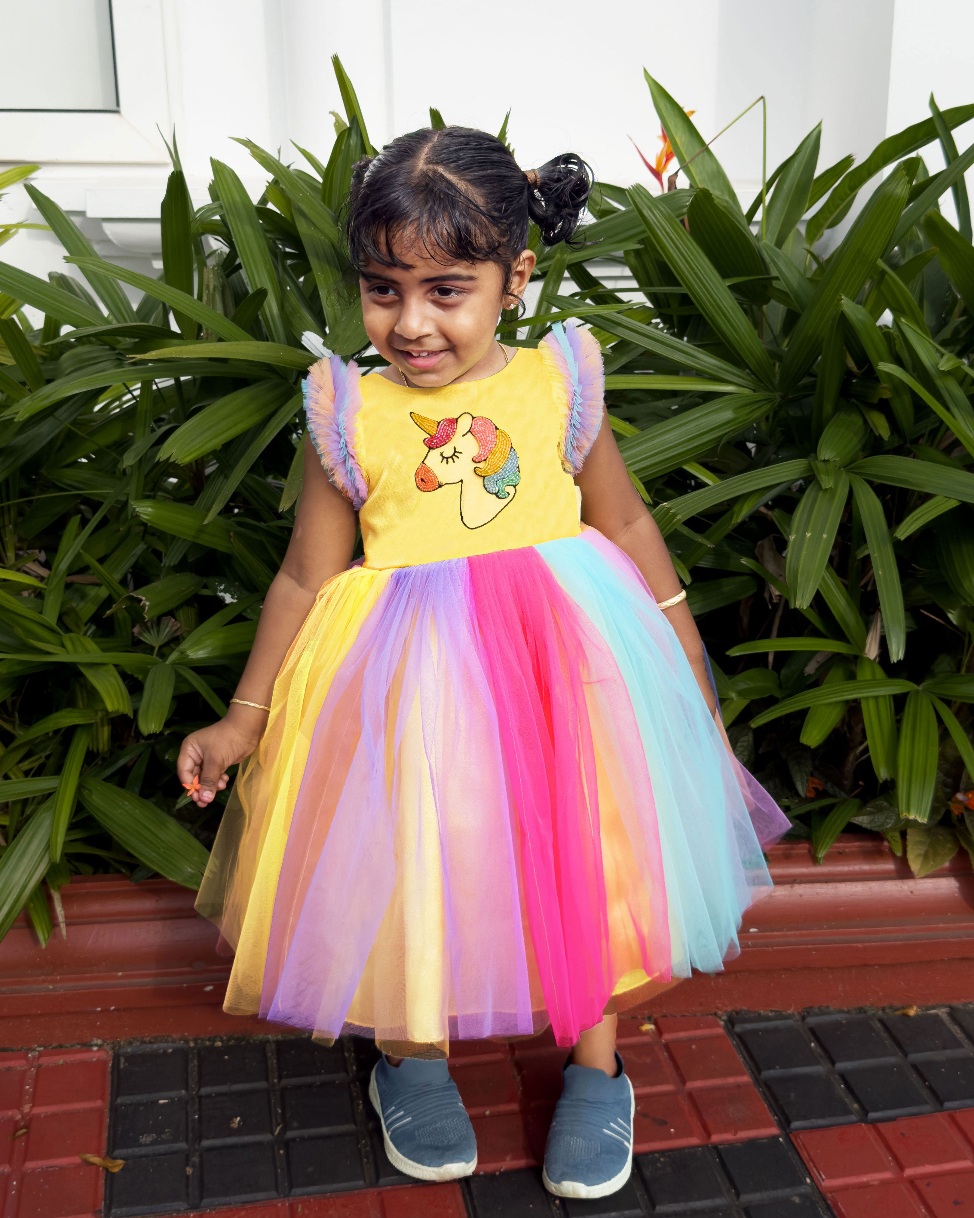 unicorn birthday dress india Unicorn Theme Birthday Dress Includes Head Crown, Little Pony Dress Set