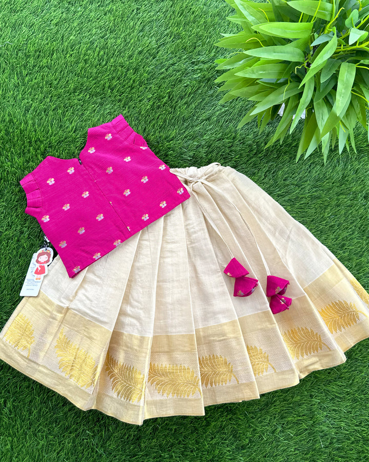 stanwells kids, pink dresses or kids, lehenga choli for kids, onam collections for baby girls, ethnic dressesf for kids, nakshatra kids