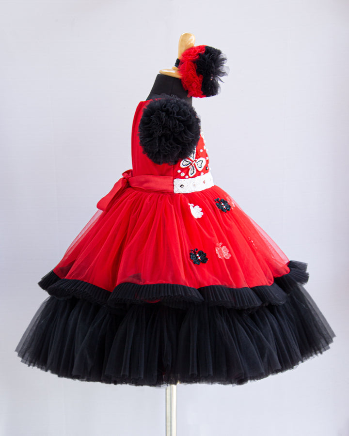 red and black frock kids online stanwells kids low cost affordable birthday dresses