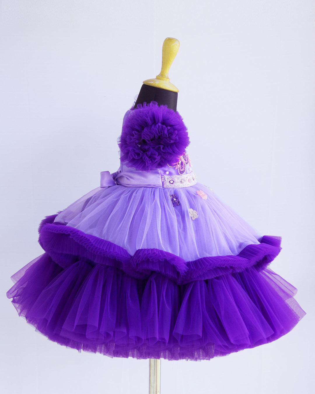 Lavender & Violet Combo Handwork Butterfly theme Partywear Birthday Fr