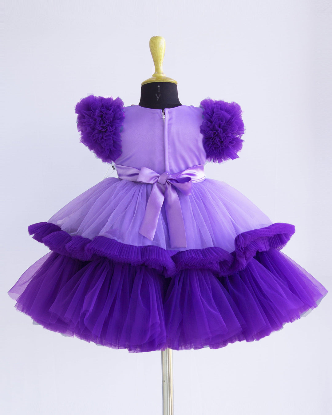 Lavender & Violet Combo Handwork Butterfly theme Partywear Birthday Fr