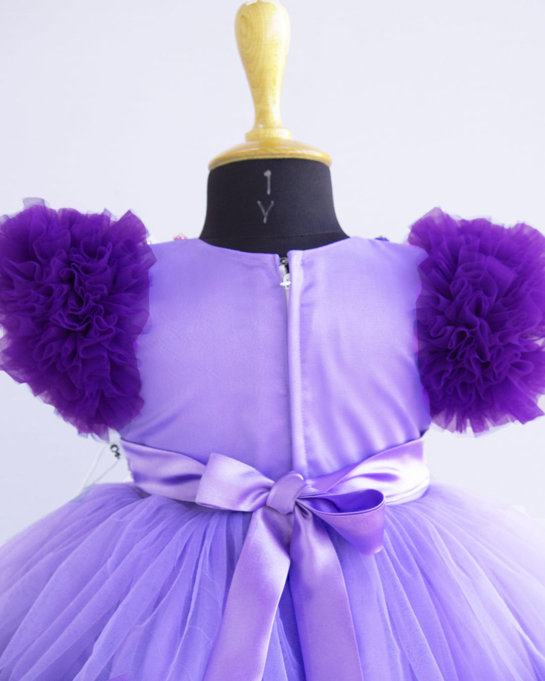 Lavender & Violet Combo Handwork Butterfly theme Partywear Birthday Fr