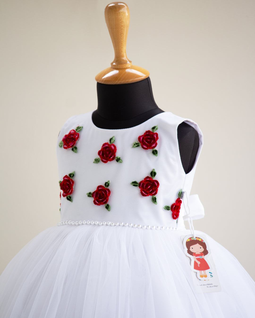 white frocks | baptism girls dresses | floral frock for girls | stanwells kids | embroidery frock | rose designs | red rose dresses | premium partywear dresses