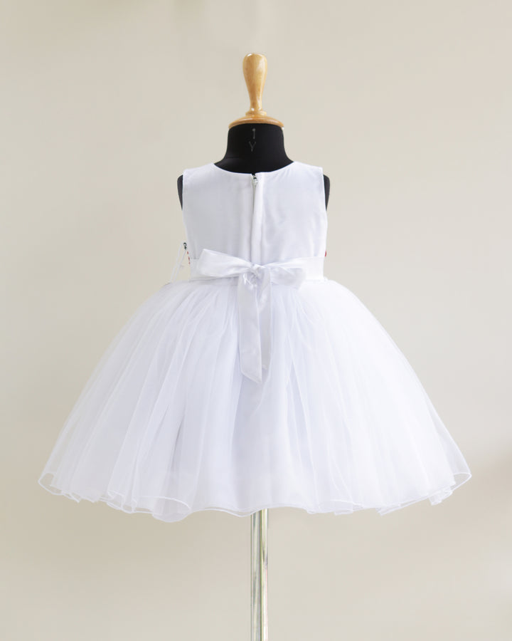 white frocks | baptism girls dresses | floral frock for girls | stanwells kids | embroidery frock | rose designs | red rose dresses | premium partywear dresses