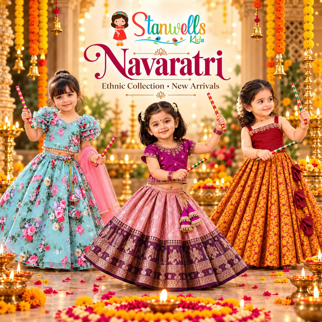 Navratri 2026: Ethnic Lehenga Choli Dresses for Baby Girls