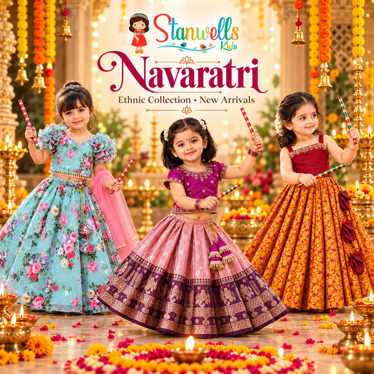 Navratri 2026: Ethnic Lehenga Choli Dresses for Baby Girls