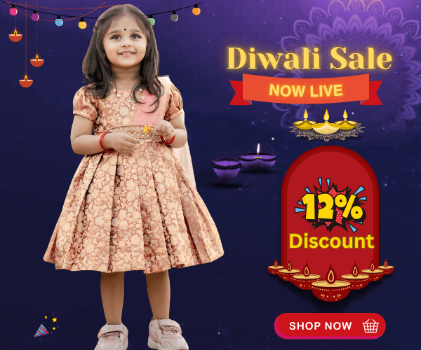 Diwali celebration kids outfit – beautiful lehenga frock for baby girl