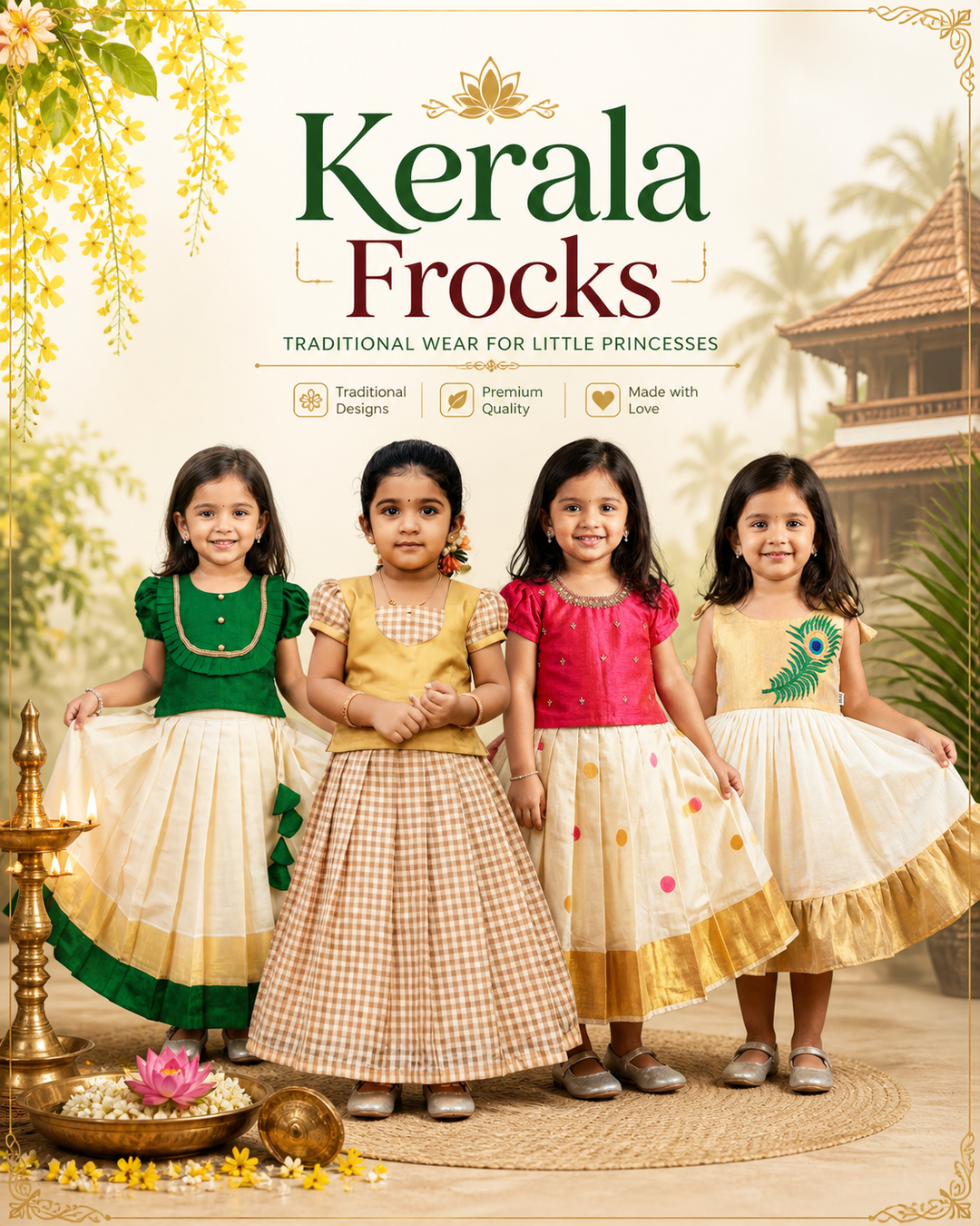 baby girl kerala frock ethnic dress for kids