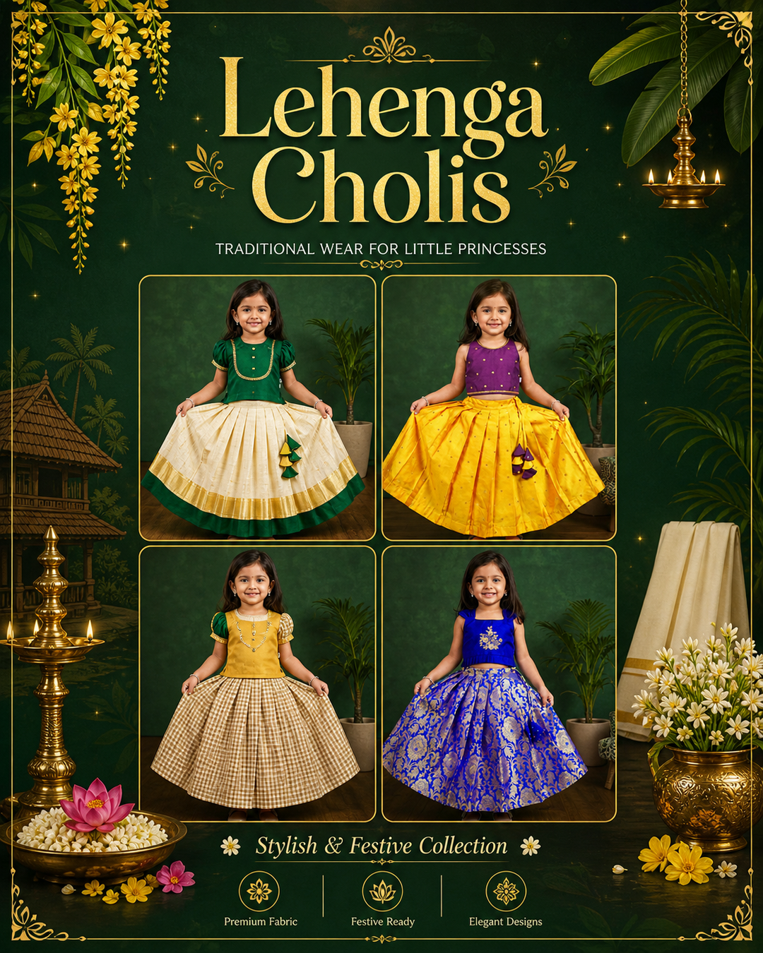 baby girl lehenga choli ethnic dress for kids