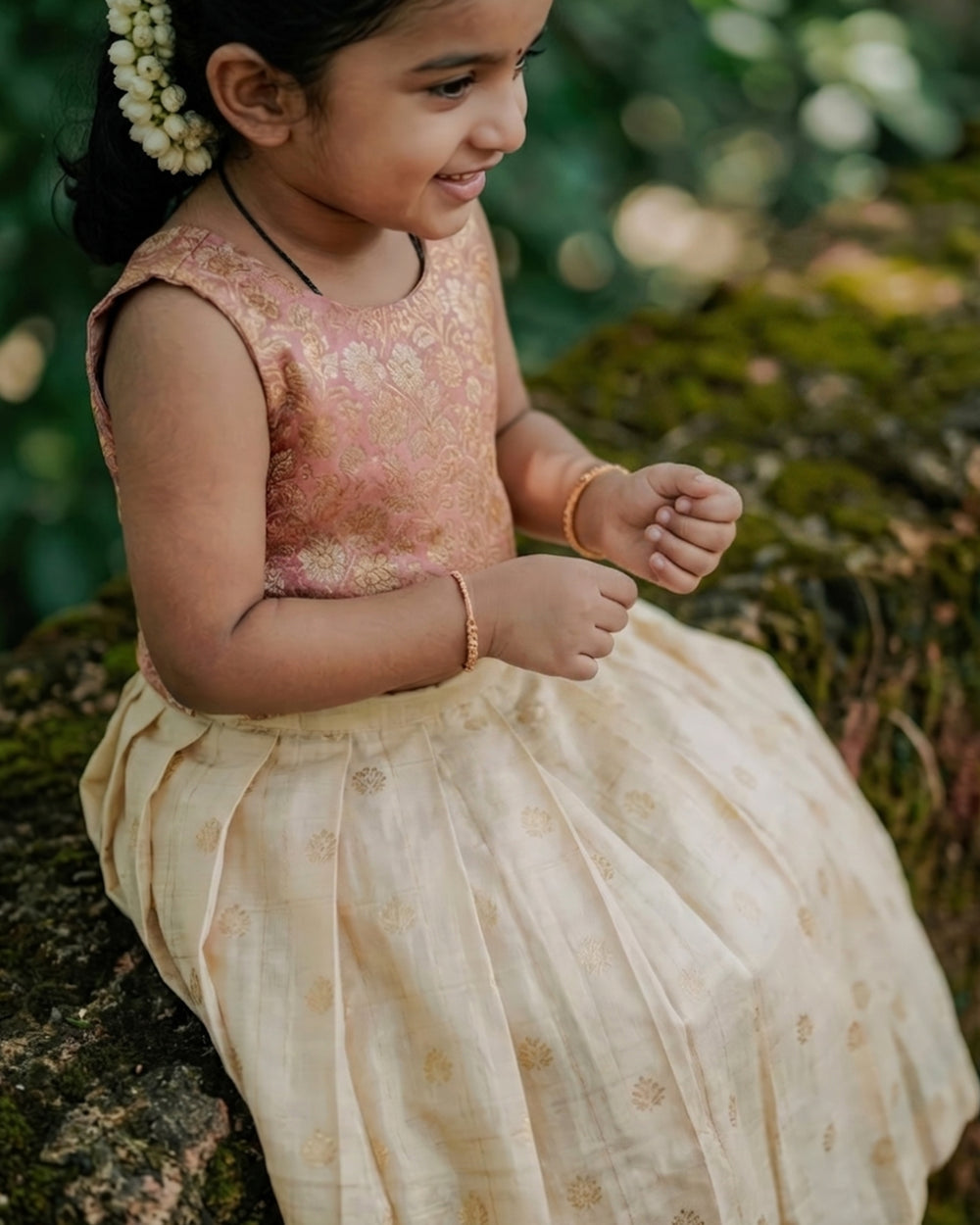 Golden peach lehenga birthday dress for baby girl
Baby girl silk lehenga in golden peach shade for birthdays
Golden peach party wear lehenga dress for baby girls
Baby girl traditional silk lehenga birthday outfit
Premium golden peach silk lehenga for baby girl celebrations
