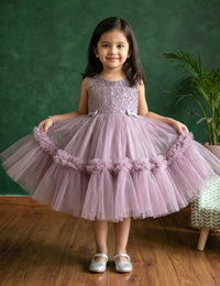 Ivory Embroidery Ruffles Birthday Frock for Baby Girl – Stanwells Kids