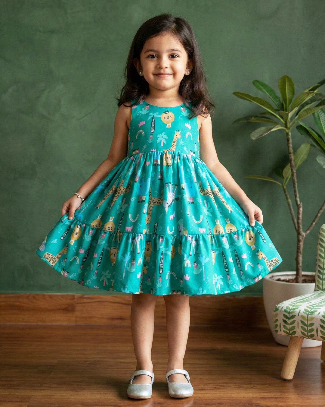 giraffe print baby girls birthday dress

rayon printed frock for baby girl

animal print kids dress for girls

toddler girls giraffe frock

Stanwells Kids printed birthday dress