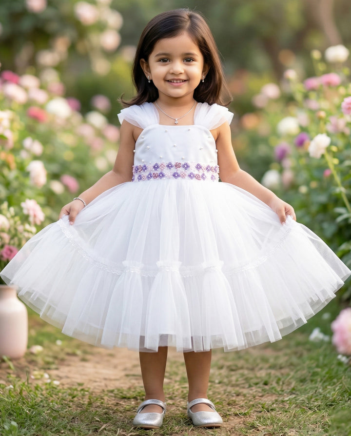 Pure white premium baptism frock for baby girl – Stanwells Kids