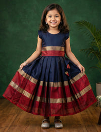 Black Banarasi Cotton Lehenga Choli for Baby Girl – Stanwells Kids