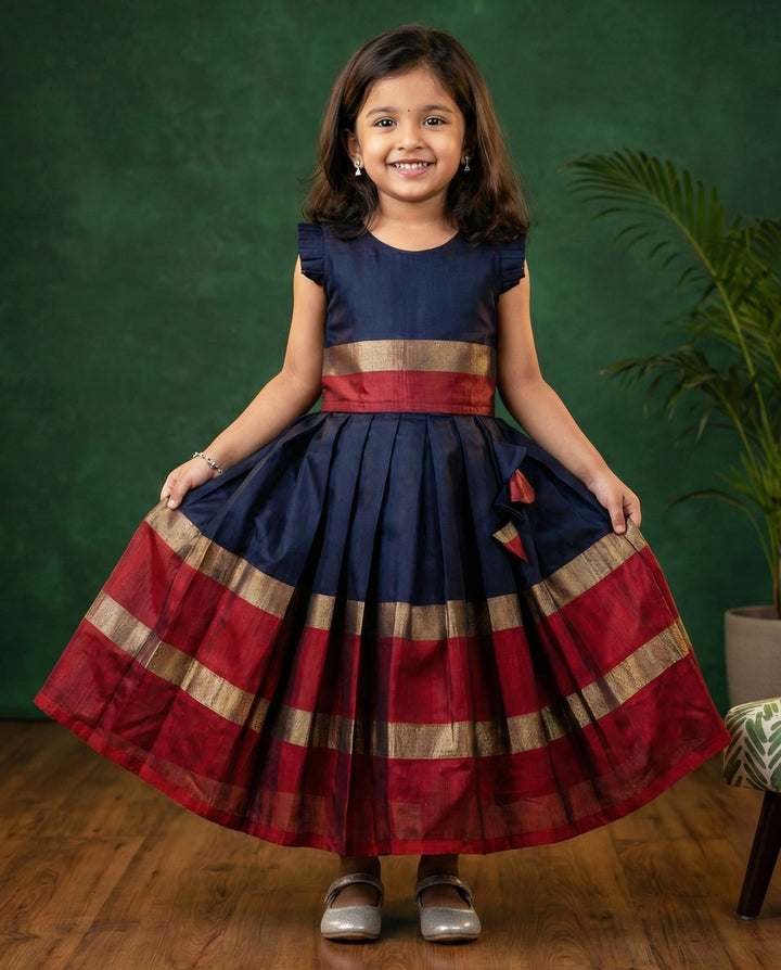 Black banarasi cotton lehenga choli for baby girl – Stanwells Kids