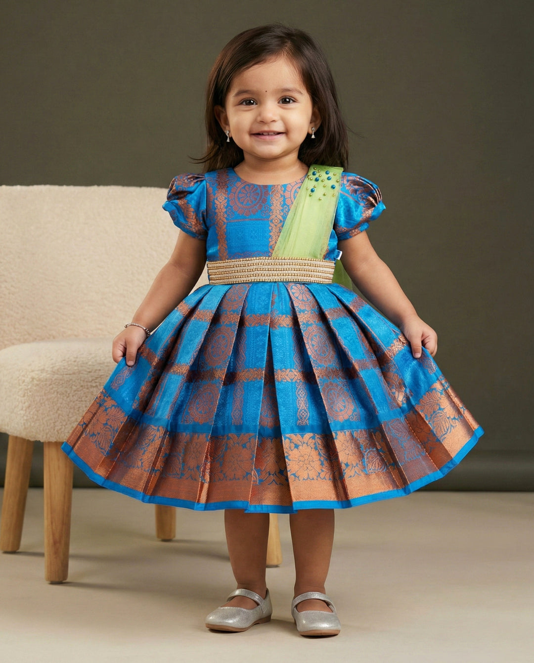 kids frock online | blue frock | birthday dresses | 1 year birthday | partywear frocks online | trending kids dresses | handwork frocks | customised kids designs | saree froks | designer frocks | kids dresses india | kids clothing online delivery | stanwells kids | frock front picture