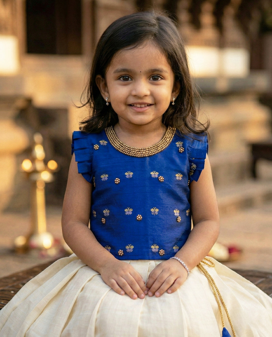 stanwells kids, blue dresses or kids, lehenga choli for kids, onam collections for baby girls, ethnic dressesf for kids, nakshatra kids