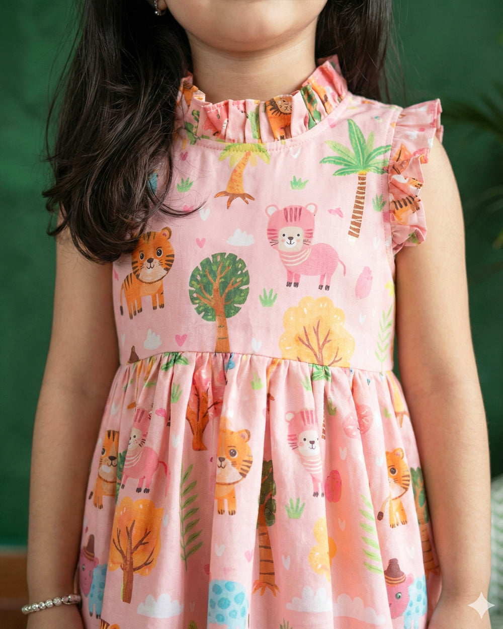 pink animal print baby girls birthday dress

rayon birthday frock for baby girl

animal print casual frock for kids

baby girls partywear birthday dress

Stanwells Kids pink animal print dress