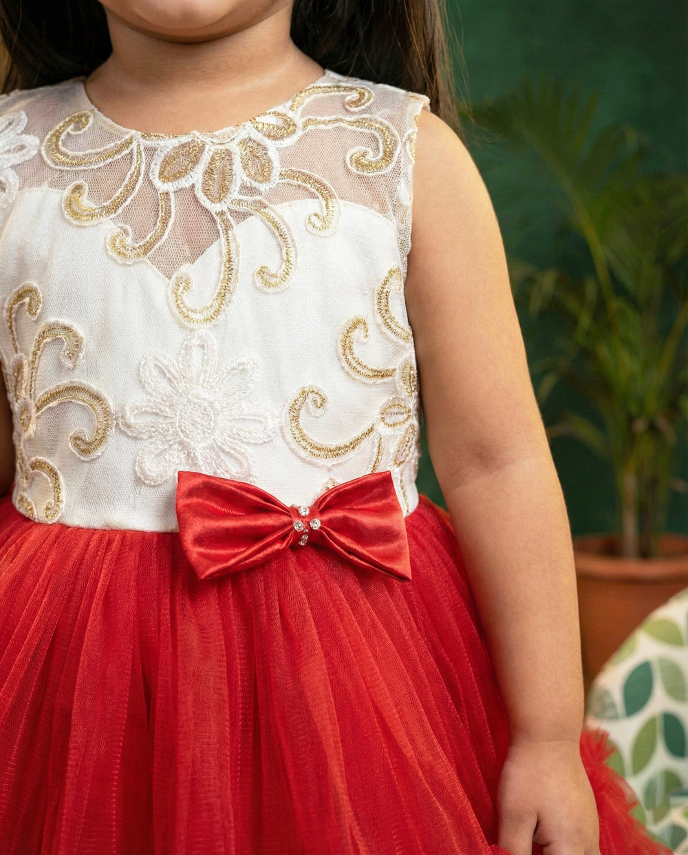 red off white baby girls christmas frock, ruffle partywear dress for kids, baby girl birthday dress, festive frock for toddlers, stylish christmas outfit girls