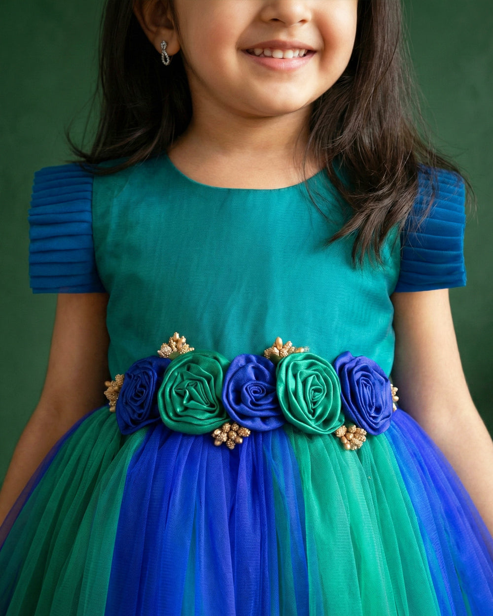 Peacock blue birthday dress for baby girls

Floral partywear frock for kids

Designer dress for girls, peacock blue

Baby girls birthday outfit 6M–8Y

Comfortable party frock for toddlers

Girls festive wear dress peacock blue

Kids floral designer gown

Stanwells Kids partywear dress