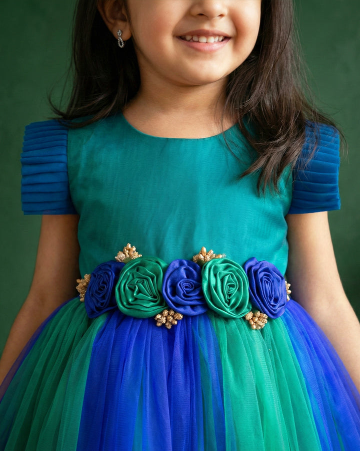 Peacock blue birthday dress for baby girls

Floral partywear frock for kids

Designer dress for girls, peacock blue

Baby girls birthday outfit 6M–8Y

Comfortable party frock for toddlers

Girls festive wear dress peacock blue

Kids floral designer gown

Stanwells Kids partywear dress