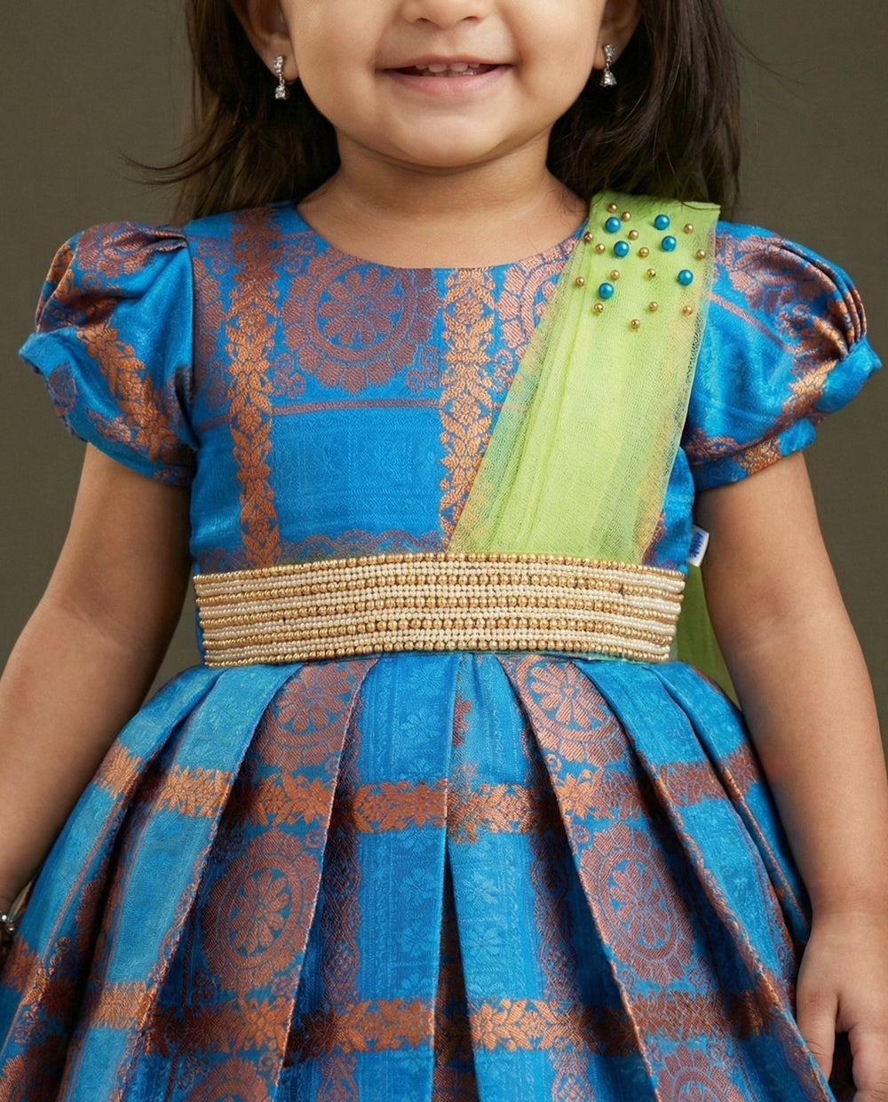 kids frock online | blue frock | birthday dresses | 1 year birthday | partywear frocks online | trending kids dresses | handwork frocks | customised kids designs | saree froks | designer frocks | kids dresses india | kids clothing online delivery | stanwells kids | frock front picture