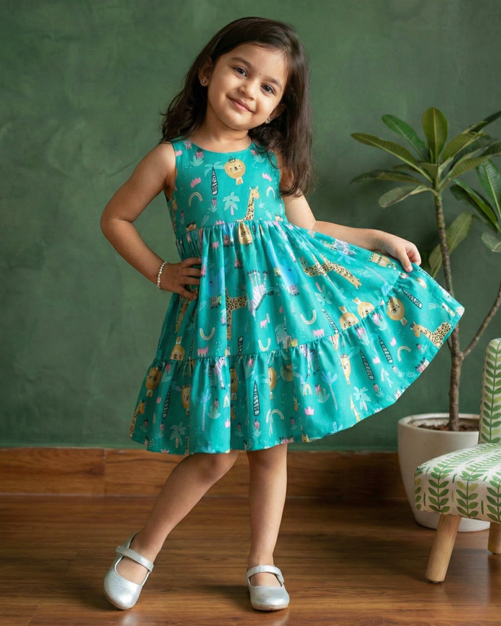 giraffe print baby girls birthday dress

rayon printed frock for baby girl

animal print kids dress for girls

toddler girls giraffe frock

Stanwells Kids printed birthday dress