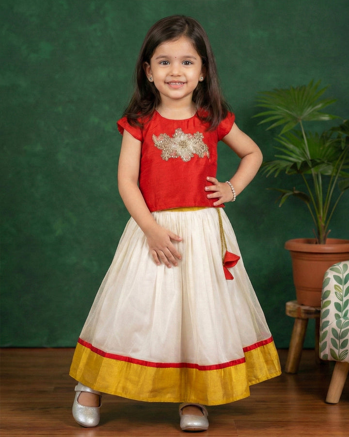 Kerala lehenga choli birthday dress for baby girl

cream maroon traditional kids lehenga

baby girls Kerala festive outfit

toddler ethnic lehenga choli

Stanwells Kids Kerala lehenga dress