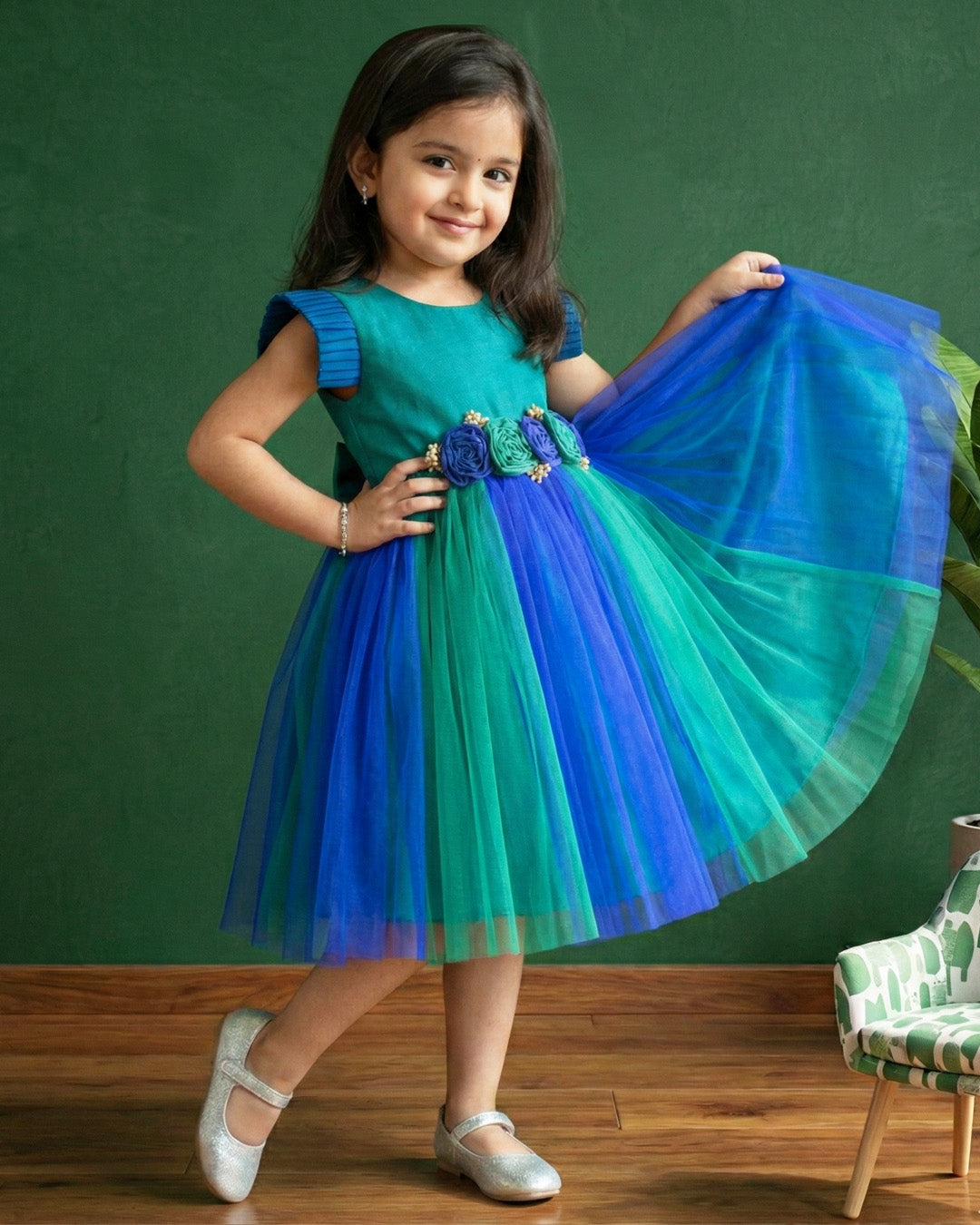 Peacock blue birthday dress for baby girls

Floral partywear frock for kids

Designer dress for girls, peacock blue

Baby girls birthday outfit 6M–8Y

Comfortable party frock for toddlers

Girls festive wear dress peacock blue

Kids floral designer gown

Stanwells Kids partywear dress
