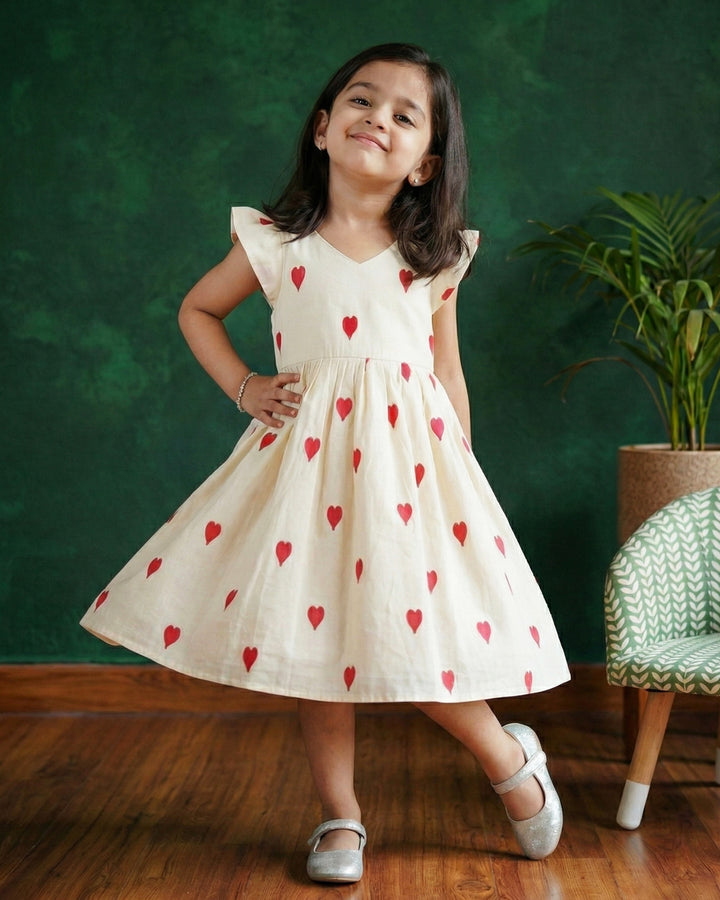 baby girls off white birthday dress

cotton birthday dress for baby girls

heart embroidery baby girl partywear dress

baby girls birthday party dress India

off white baby girl frock for birthday