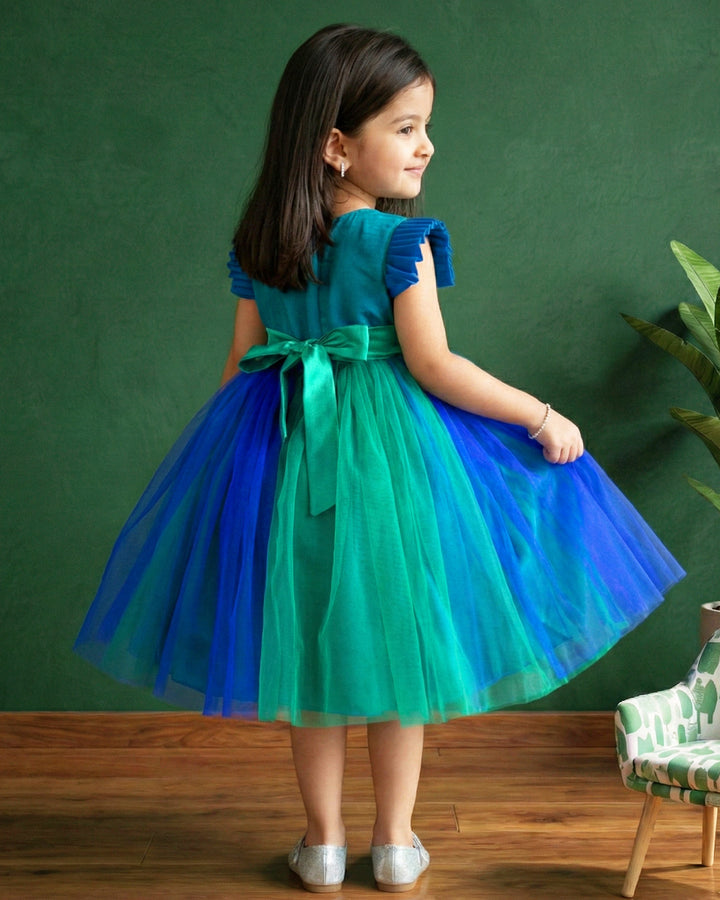 Peacock blue birthday dress for baby girls

Floral partywear frock for kids

Designer dress for girls, peacock blue

Baby girls birthday outfit 6M–8Y

Comfortable party frock for toddlers

Girls festive wear dress peacock blue

Kids floral designer gown

Stanwells Kids partywear dress