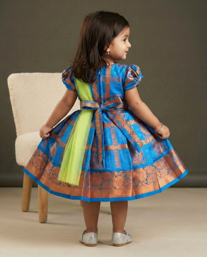 kids frock online | blue frock | birthday dresses | 1 year birthday | partywear frocks online | trending kids dresses | handwork frocks | customised kids designs | saree froks | designer frocks | kids dresses india | kids clothing online delivery | stanwells kids | frock front picture