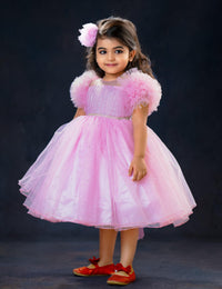 Baby Pink Glitter Baby-Girls Party Perfect Birthday Frock
