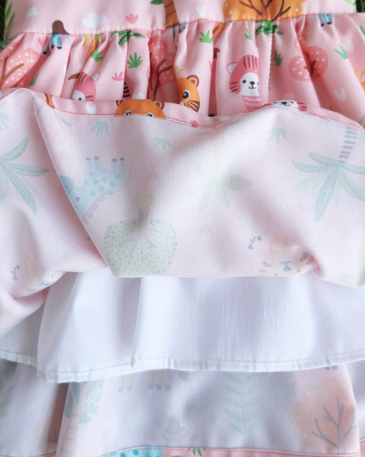 pink animal print baby girls birthday dress

rayon birthday frock for baby girl

animal print casual frock for kids

baby girls partywear birthday dress

Stanwells Kids pink animal print dress