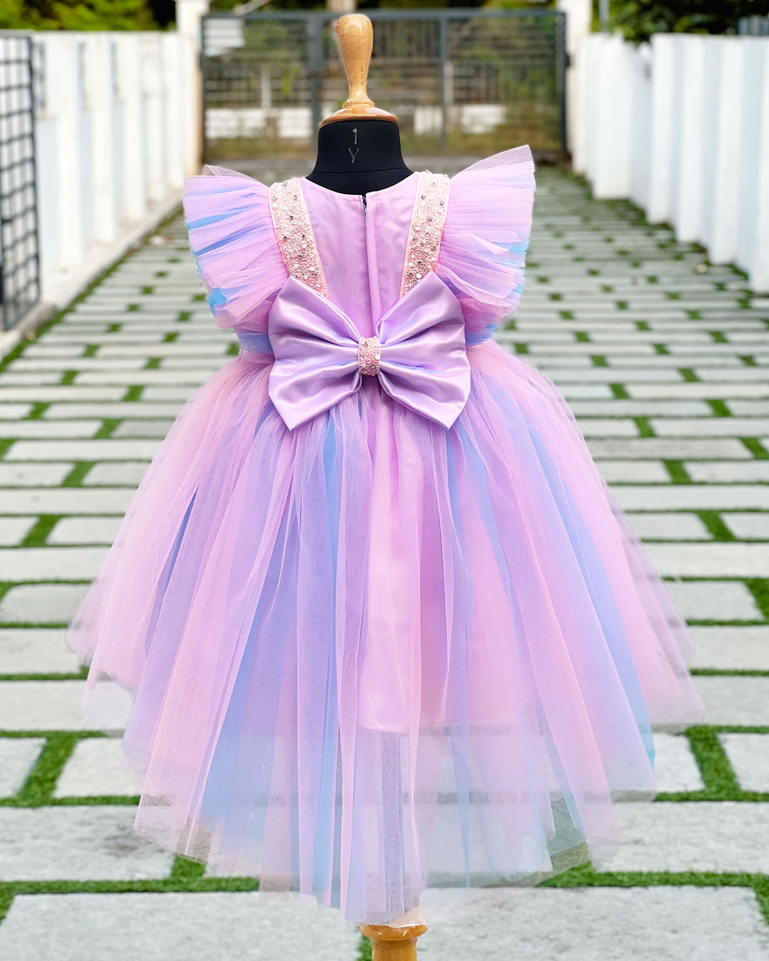 Pink Dress Baby Girl Party Wear Long Frocks Baby Pink Sky Blue Premium Baby Girl's Birthday Frock Pink Dress Baby Girl Party Wear Long Frocks Baby Pink Sky Blue Premium Baby Girl's Birthday Frock