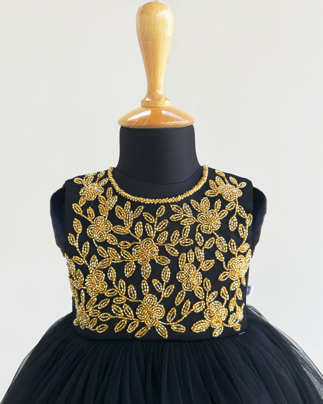 Black shade Handworked Partywear Frock - Baby Girls Birthday Dress" Stanwells Kids Black shade Handworked Partywear Frock - Baby Girls Birthday Dress" Stanwells Kids