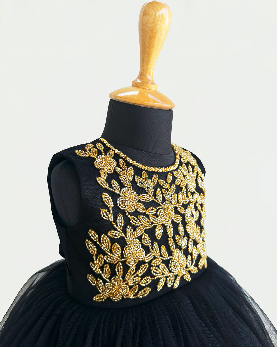 Black shade Handworked Partywear Frock - Baby Girls Birthday Dress" Stanwells Kids Black shade Handworked Partywear Frock - Baby Girls Birthday Dress" Stanwells Kids