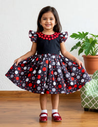 Black Red Satin Polka Skirt & Top for Baby Girl – Stanwells Kids