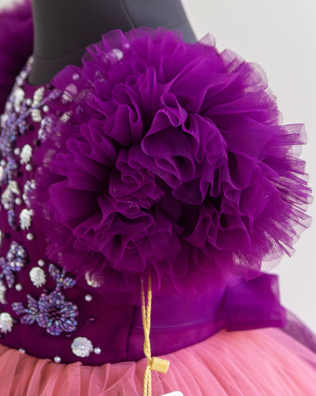 Purple Party Frock Heavy Embellishment for Baby Girl – Stanwells Kids