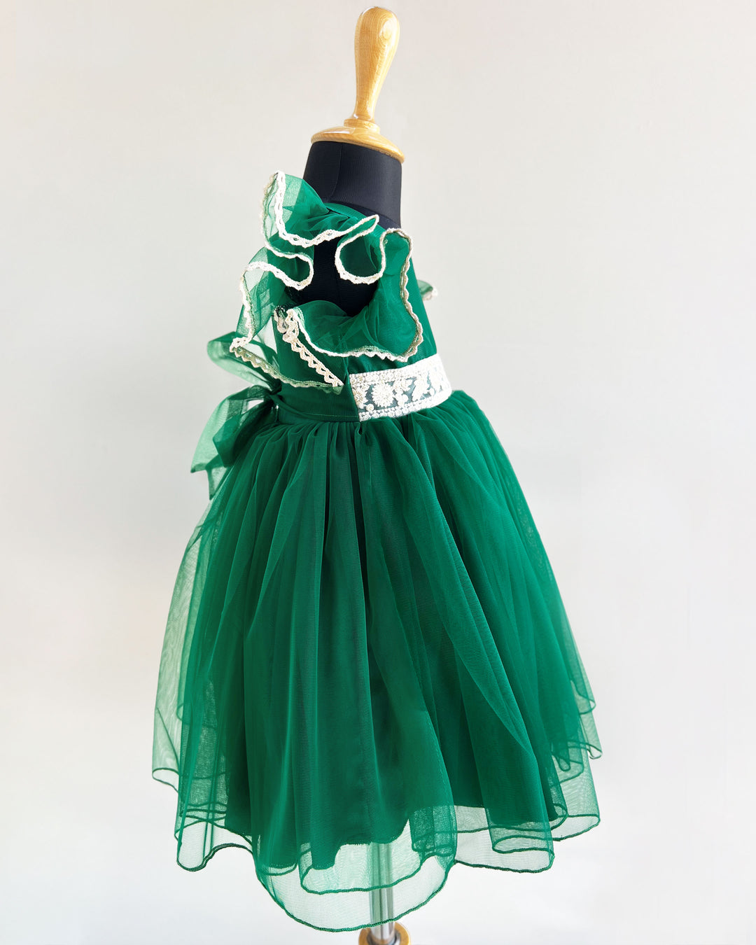 Bottle Green Baby Girl Birthday Dress | Party Wear Frock for Kids Stanwells Kids Bottle Green Baby Girl Birthday Dress | Party Wear Frock for Kids Stanwells Kids
