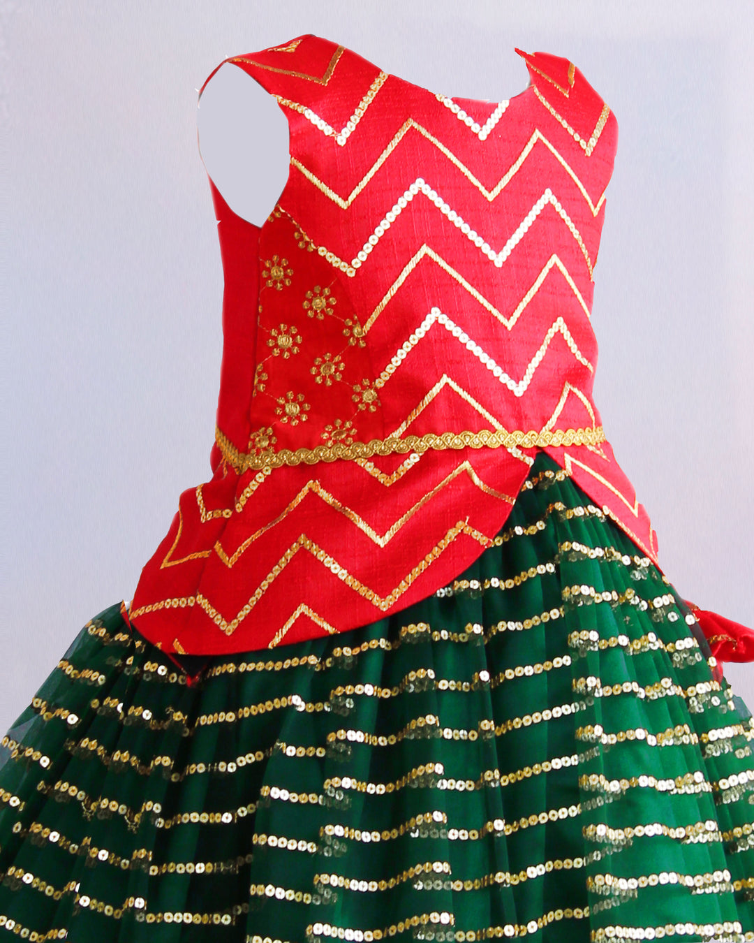 Bottle green and red sequin embroidery lehenga choli for baby girls

Traditional South Indian birthday dress for girls

Embroidered festive wear lehenga for toddlers

Designer sequin work partywear dress for kids

Baby girls ethnic lehenga choli set

Stanwells Kids festive birthday outfit

Green red designer lehenga for baby girls
