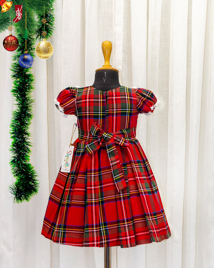 baby girls birthday dress, Christmas cotton check frock, kids partywear dress, cotton checks dress for girls, toddler party dress, comfortable festive frock, baby girl outfit, girls birthday outfit, Xmas dress for kids, Indian shipping birthday dress