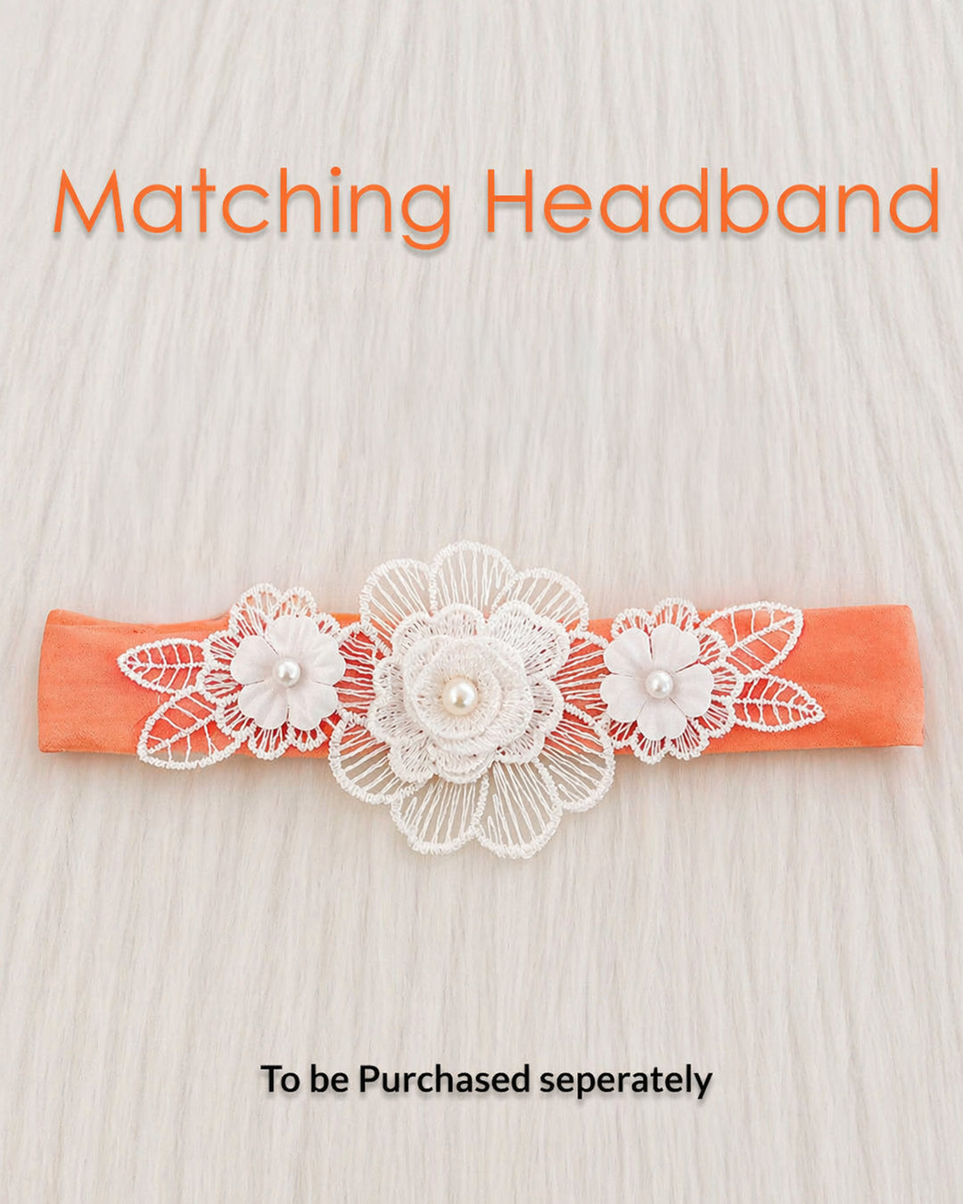 Peach Dual Shade Sleeveless Flower Frock