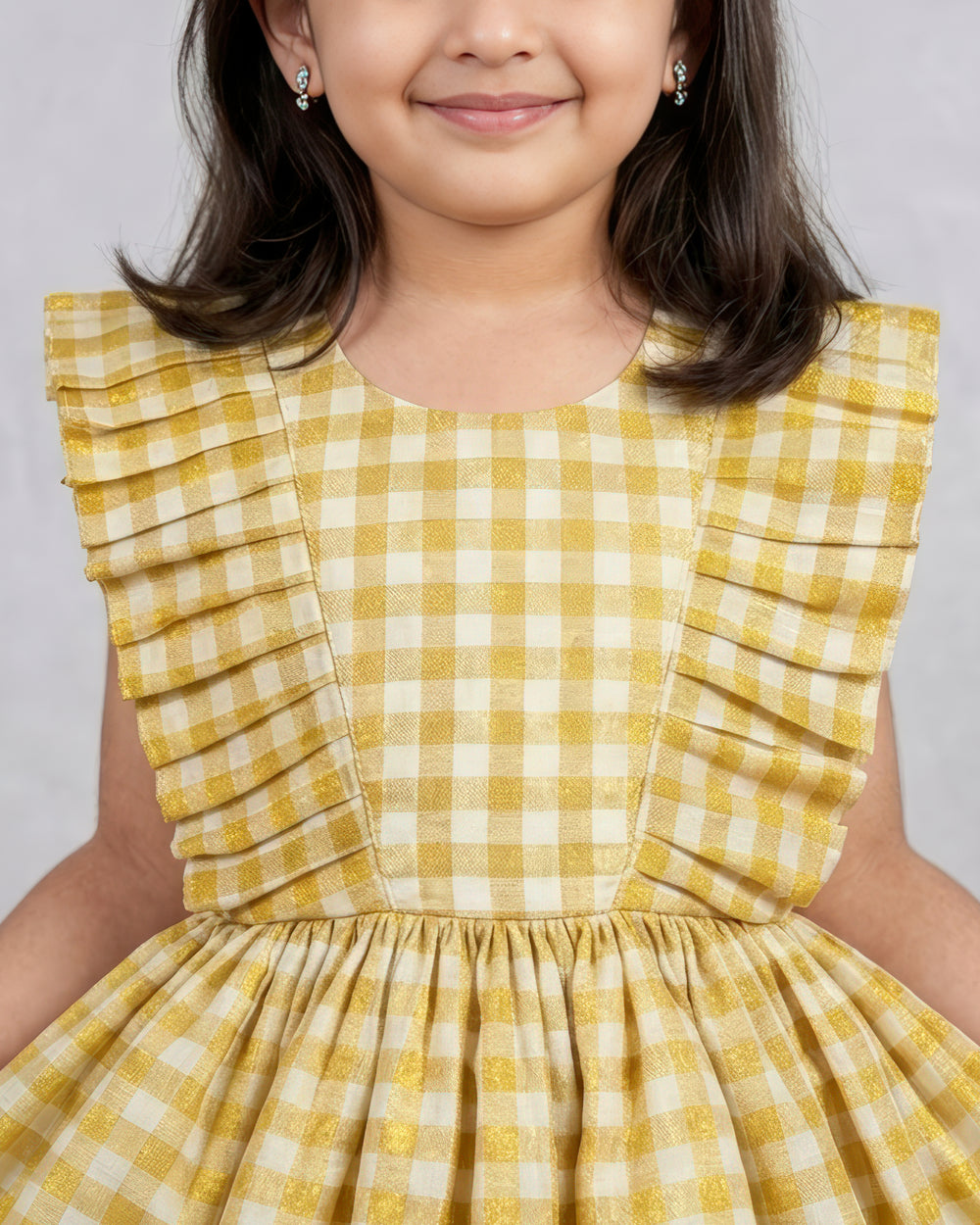 baby girl cream gold kerala frock birthday dress
traditional kerala check frock baby girl festive wear
cream gold frill frock kids ethnic dress
baby girl birthday dress kerala style frock